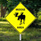 Yelolyio Elchbereich, Vintage-Schild, dekorative Schilder, Tiere, Aluminiumschild, Elch, Tierliebhaber, lustiges Aluminium-Kunstschild, Vorsicht, Straßenschild, 38,1 x 38,1 cm, Tierschild für Straße