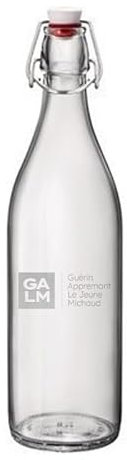 Bouteille en verre 1 litre type Limonade – Bouteille limonade à personnaliser avec Texte/Logo [ Bouteille personnalisée ]