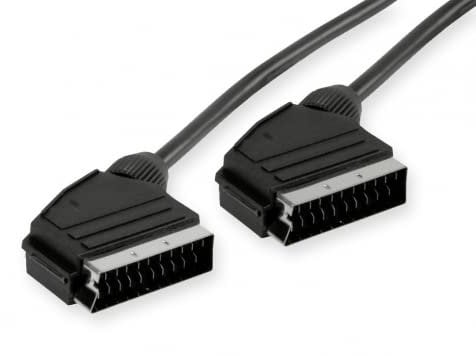 Mr. Gadget's Solutions 1meter Scart Lead Male to Male Video Audio 21 Pins Cable Compatible with Tv Dvd Vhs Cable Sky