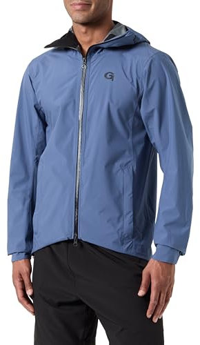 Gonso Save Plus, Herren Fahrradjacke, Wasserdichte Regenjacke, Wasserdicht bis 10.000 mm & winddicht, G-Tex, 2,5-Lagenlaminat & getapte Nähte, Körpernahe Passform, PFC-frei, Blau, Gr. L