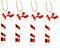 Cabilock 4 Stück Weihnachtszuckerstange Christbaumschmuck Weihnachtsdekorationen Plastiksüßigkeitsdekoration Zuckerstange Weihnachtsbaum krücken Ornament Weihnachtsbaum-Anhänger Süssigkeit