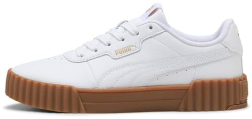PUMA Damen Carina 3.0 Sneaker, White Gold-Gum, 40 EU