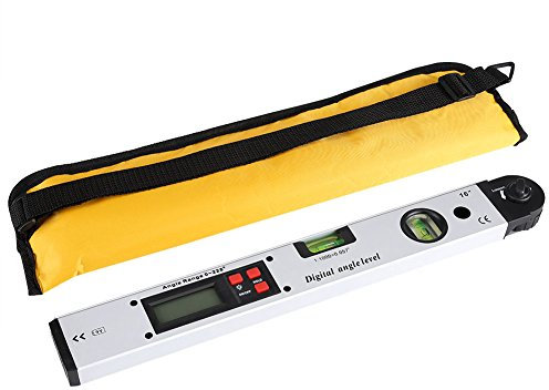 Haofy - - Transportador de ángulos Digital con Nivel de Burbuja LCD para Doble Plano Horizontal Vertical