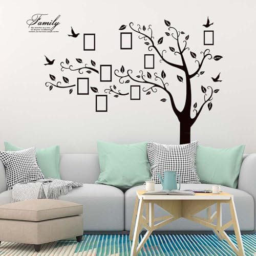 astylishome Wall Stickers & Murals Tree Leaves Decals Bathroom Wallpaper Waterproof Bedroom Living Room Sofa TV Background Walls Décor Black and White Wallpaper 0807