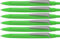 Schneider 131924 Reco Neon Edition Kugelschreiber (aus recyceltem Kunststoff, ausgezeichnet mit Der blaue Engel, Schreibfarbe: blau) neon grün, 6 Stück