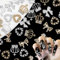 Hebterrka 30 Stück 3D Metalllegierung Nagel Charms, Dollar, Krone, Diamant, Gold und Silber Schleifen, Herz Strass, Luxuriöse Nagelkunst Dekorationen für Frauen