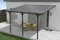 Cazeboo Pergola/Carport Aluminium, Abri de Voiture KLEO, 400 x 300 cm, Gris, Pergola adossée, 12m², Toit Polycarbonate