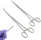 2 Pcs 12.5cm Piercing Pliers Set, Stud Ball Locking Pliers, Fishing Forceps, Self-Locking Fishing Forceps, Multipurpose Tweezers Pincers for DIY Crafting Pet Grooming