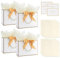 GHVACZS 4 Stück Geschenktüten, Geschenktüte mit Schleifenbändern + Grußkarten + Taschentüchern, Geschenk Tüte, Geeignet für Geburtstage, Hochzeiten, Feiern (Whitegold)