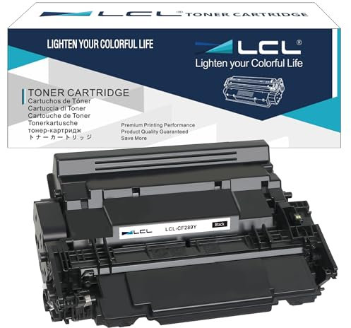 LCL CF289Y Schwarz mit Chip Tonerkartusche Kompatibel für HP 89X 89Y CF289X CF289Y Kompatibel für HP Laserjet Enterprise M507 M507dn M507x MFP M528dn MFP M528f Flow MFP M528z M528c (1-Pack)