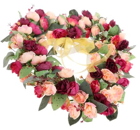 Cabilock Blumenkranzform Grüne Blätter Blumengirlande Hochzeitsdekor Für Veranstaltung