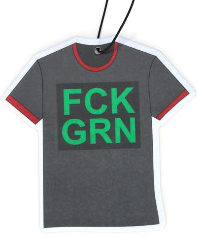 2x Auto Duftbaum FCK GRN Politisch Anti Grün Duft Lufterfrischer gegen Öko fürs Auto Autoduft Aroma Innenraumduft Duftspender (2er Pack)