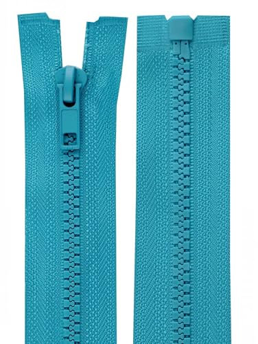 1 Reißverschluss Kunststoff-Profil 5mm 35 cm teilbar, Autolock, Farbwahl, Farbe:türkisblau