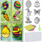 QIURUYUE 12 Stück Ostern Basteln Kinder, 12 Stück Fensterbilder Easter Basteln,Sonnenfänger Bastelset Osterküken,Bastelvorlagen Fensterb