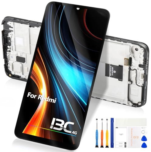 Atwist pour Xiaomi Redmi 13C LCD Display - pour Redmi 13C LCD Écran Tactile pour Redmi 13C 23100RN82L 23106RN0DA 23108RN04Y Remplacement D'écran Numériseur Verre Assemblée Outils (Noir avec Cadre)