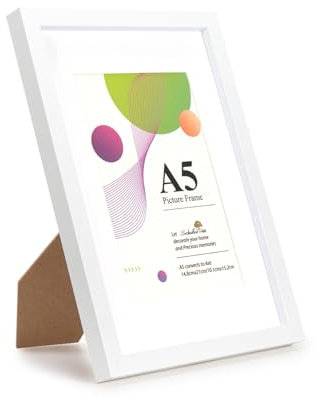 Scholartree A5-Rahmen – 1 Packung A5-Bilderrahmen mit Ständer, Tisch- oder Wandaufhängung, 53,3 x 14,8 cm, A5-Bilderrahmen mit Ständer, Tisch- oder Wandaufhängung, 1 Packung