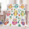 wohndecke Bunte Eule, Super Weiche Gemütliche Warme Flanell-Wurfdecke, leichte dekorative Klimaanlagen-Decke, Sofa Couch Wohnzimmerdekoration für Erwachsene Kinder Büro 130 x 150 cm