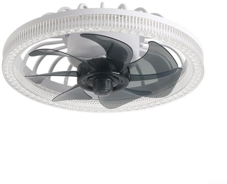 Eawfgtuw Ventilador de techo empotrado con capacidad de atenuación con sistema de control inalámbrico fácil de usar (blanco)