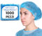GM 1000 Pezzi Cuffia Doppio Elastico Blu, Cuffia in TNT, Taglia Unica, Cuffia Capelli Per Cucina o Dentista, Strumento Igienico Medico, Cuffie Monouso per Capelli Uomo Donna