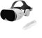 ComfyHarbor VR Headset with Controller - 110° FOV 3D Glasses for Smartphones 5.5-6.7, Compatible with iOS/Android, Built-in Headphones, Adjustable ABS Design (White/Black)(White)