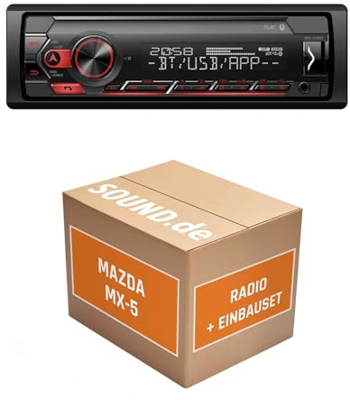 Autoradio Einbaupaket für Pioneer MVH-S320BT kompatibel mit Mazda MX-5 NB/NB-FL | Bluetooth USB