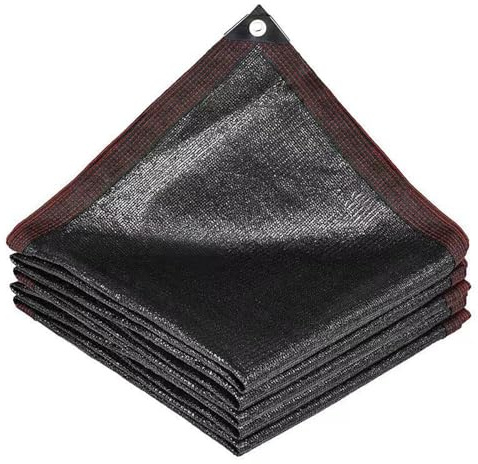 LVSEWOA Voile d'ombrage rectangulaire d'extérieur avec Protection UV pour terrasse, Jardin, Piscine et Camping. Tissu Noir 4 x 4 m pour Une Protection Solaire optimale.