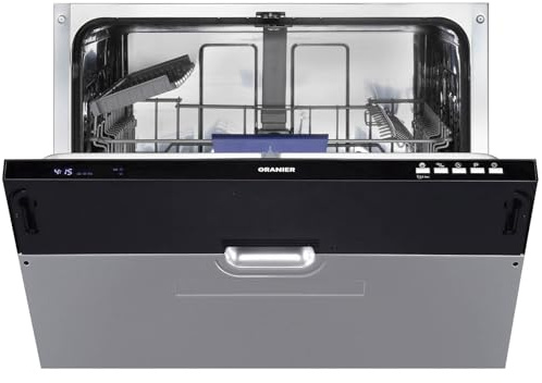 Oranier Geschirrspüler vollintegriert 60 cm GSL580 - Spülmaschine für 14 Maßgedecke mit 8 Spülprogrammen, Softtasten, Hygiene- und Eco-Programme, Startzeitvorwahl, Innenraumbeleuchtung, Aqua-Stop