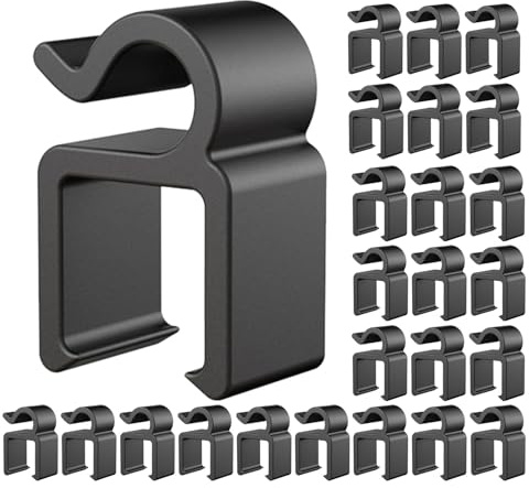 GALPADA 60pcs Plastic Mic Stand Cord Clips for Tube Quick Mount Microphone Cable Holders for Boom Poles and Tripods Wire Organizer for Xlr USB Headset Cables Studio and Stage Use