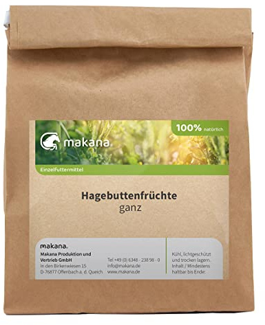 Makana Hagebuttenfrüchte für Tiere, ganz, 500 g Tüte