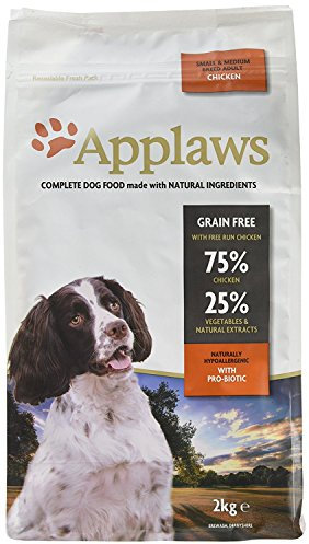 Applaws Natural Complete Dry Hundefutter für Erwachsene Kleine/Mittlere Rassen Huhn Geschmack 1 x 2kg Beutel
