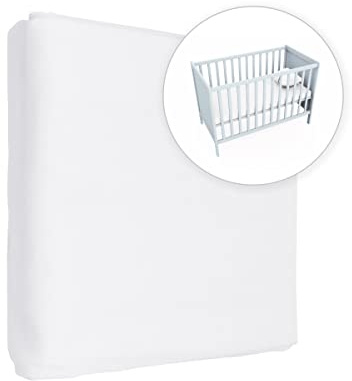 Jersey 100% Baumwolle Spannbetttüch, Passend für 140 x 70 Kinderbett Matratze (Weiß)