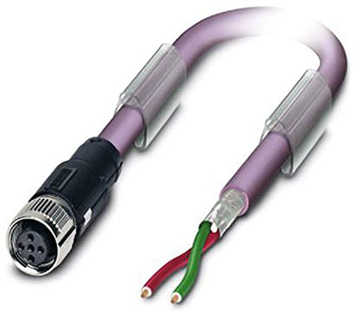 PHOENIX CONTACT SAC-2P-10.0-910/FSB SCO Profibus (12 MBit-s) Bussystem-Kabel, 2-Polig, PUR Halogenfrei, Freies Leitungsende, Auf Buchse Gerade M12 Speedcon, B Kodierung, 10m Kabellänge, Violett
