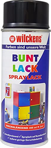 Wilckens Spraylack Buntlack Hochglanz, 400 ml, RAL 9017 Verkehrsschwarz