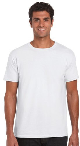 Gildan Men's Adult Softstyle Crew Neck 64000 Regular Fit Short Sleeve T-Shirt, White, X-Large