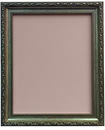 FRAMES BY POST Bilderrahmen im Shabby-Chic-Stil, mit rosa Rückwand, A2, silberfarben