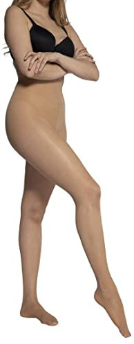 Ulla Popken Damen Stützstrumpfhose, 40den Stützstrümpfe, Teint, 60-62 EU