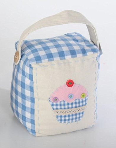 AVENUELAFAYETTE Cale Porte Bloque Porte Cuisine Cupcake - Vintage rétro - en Tissu (Bleu)