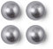 MAUL Neodym-Kugelmagnet – Magnet mit hoher Haftkraft für einen vielseitigen Einsatz – Magnet rund mit elegantem und modernem Design – Ø 15 mm – 4er Pack – hellsilber