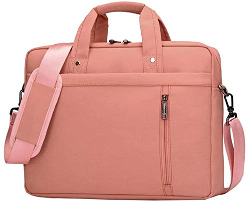 Soft Nylon Shockproof Laptop Messenger Bag Briefcase with Multiple Pockets Handles and Detachable Shoulder Strap for 13 Inch/MacBook/Notebook/Netbook, Version 2 Pink