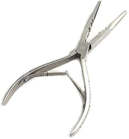 OdontoMed2011 Fisherman's Needle Nose Plier 8 With Spring Stainless Steel Jw-4002