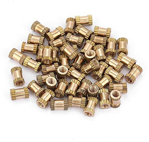 Kit de surtido de tuercas de inserción con rosca moleteada de latón con rosca M2.5(M2.5 * 6 * 3.5(50pcs))
