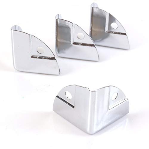 4X Chrome Reinforced Case Corners for Road Cases, Musical Instrument Boxes, DJ Equipment Containers