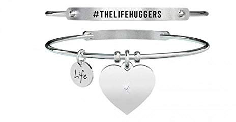 KIDULT Bracelet 731453 316L Steel Heart with Crystals Love Collection
