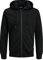 JACK & JONES Jjebasic Sweat Zip Hood Noos Felpa Sportiva con Cappuccio, Nero, M Uomo