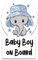 Baby on Board Sticker 6,4 x 10,2 cm Boy Girl Elefant Autoaufkleber Aufkleber für Auto Heckscheibe Kfz Zubehör Wetterfest Selbstklebend R122 (Junge)