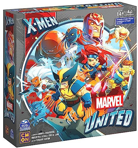 X-Men, Marvel United Brettspiel mit Karten und Sammlerstück-Helden-Bösewichtsfiguren, Party-Spaß-Film-Herausforderung, für Kinder und Erwachsene ab 14 Jahren