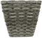 DARO DEKO Rattan Blumentopf eckig L - 40 x 38cm - 1 Stück grau
