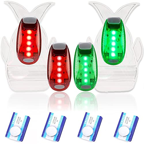 4Pack Kayak Lights with IPX8 Fish-shaped Waterproof Bag, Battery Operated Navigation Lights for Night Kayaking, Clip on for Paddle board, Pontoon Boat, Dinghy, Canoe, Jetski, Kayak Accessories-Amzonly