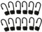 SM SunniMix Spiralhaken für Ø 6mm Expanderseil Schwarz (12er Pack)
