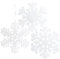 com-four® 3X Schneeflocke XL - Weihnachtsdeko Schneestern zum Anhängen - Anhänger für Weihnachten in weiß - Raumdekoration [Auswahl variiert] (weiß - 3 Stück)